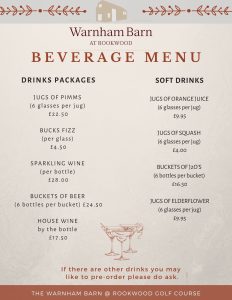 Warnham Barn - Beverage Menu